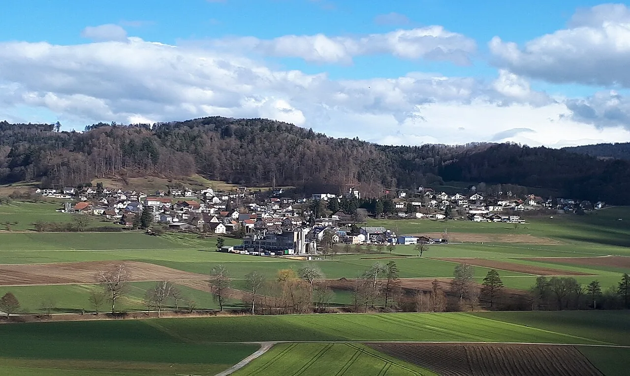 Blick über Moosleerau im Kanton Aargau