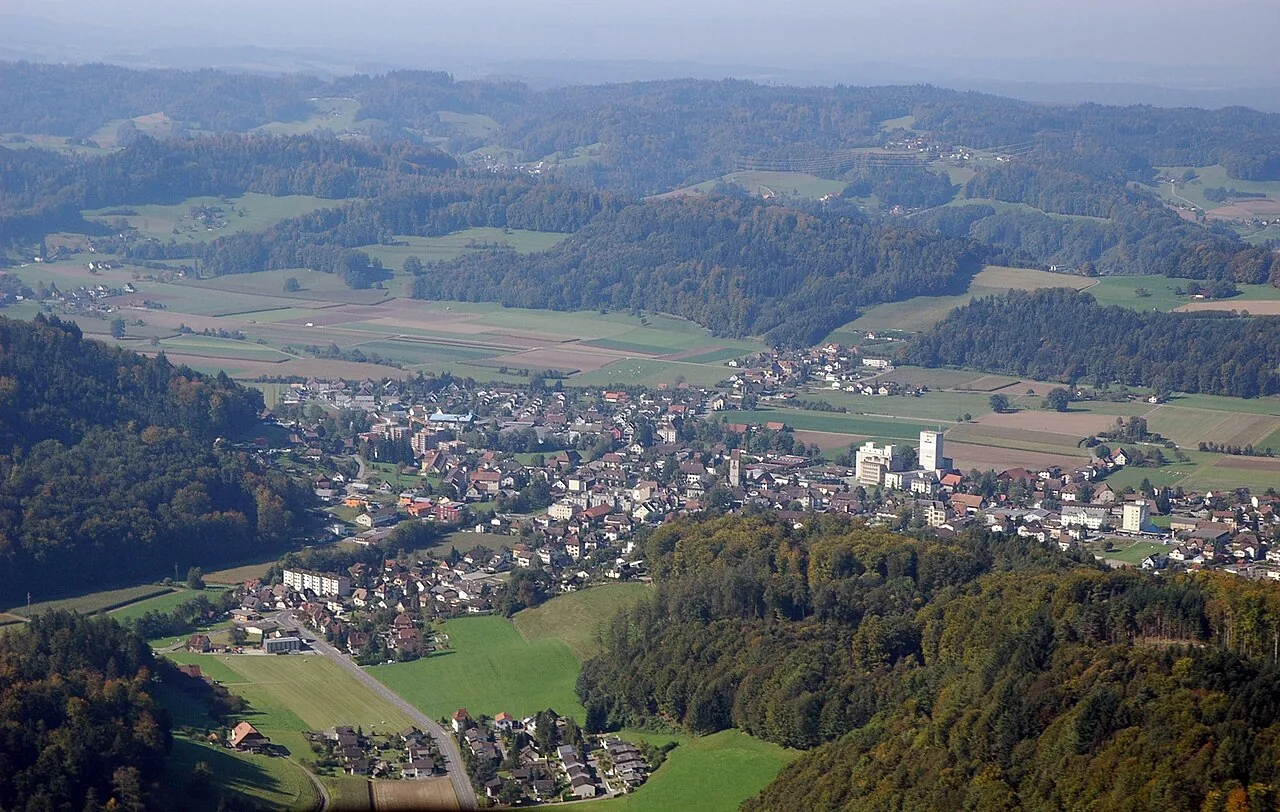 Blick auf Schöftland im Kanton Aargau